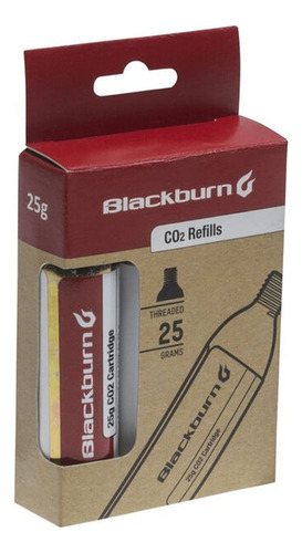 Kit Refil Co2 De Bicicleta Blackburn 25gr 3 Unidades Cor Dourado