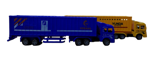 Set 2 Camiones Containers 24 Cm X 7 Cm 