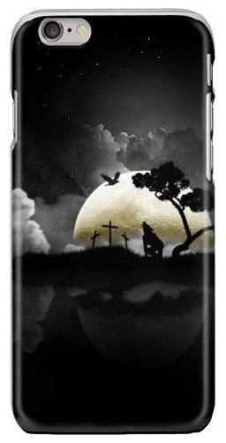 Funda Celular Hombre Lobo Cementerio Luna Noche  #2