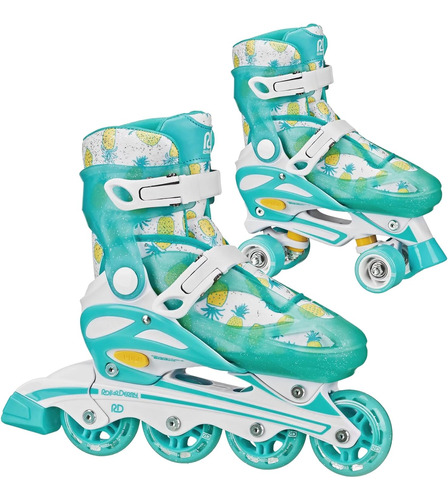 Falcon 2-in-1 Combo Quad And Inline Skates For Kids, Adjusta