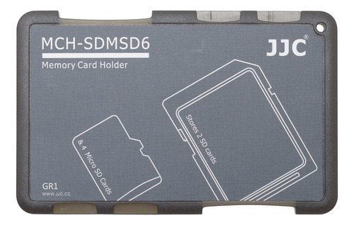  Estuche Para Tarjeta Memoria 4 X Microsd + 2 Gris