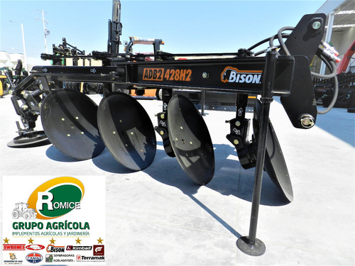 Arado Agricola P/ Tractor 4 Discos Hidraulico Marca Bison