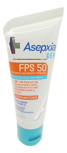 Protector Solar Asepxia Genética Fps 50 Resiste Al Agua