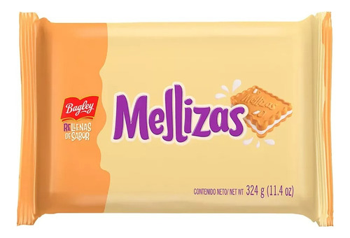 Pack X2 Tripack Galletitas Mellizas Rellenas Bagley 324gr