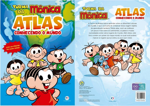 Livro Atlas Conhecendo O Mundo - Turma Da Mônica