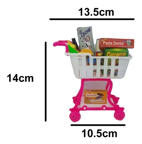 Carrito De Compras Con Miniaturas De Mandado Para Barbie