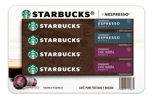 Capsulas Para Café Nespresso Starbucks