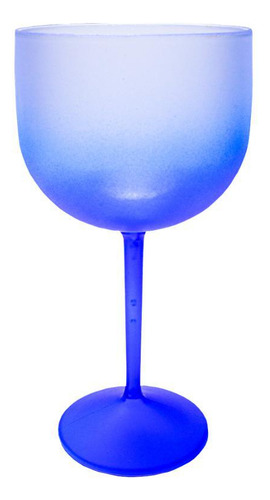 Kit 20 Taças Gin De Acrílico Degradê Azul Royal 550 Ml