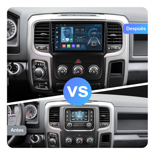Estéreo Carplay Para Dodge Ram 1500 2014-2019 A/a Manual Gps