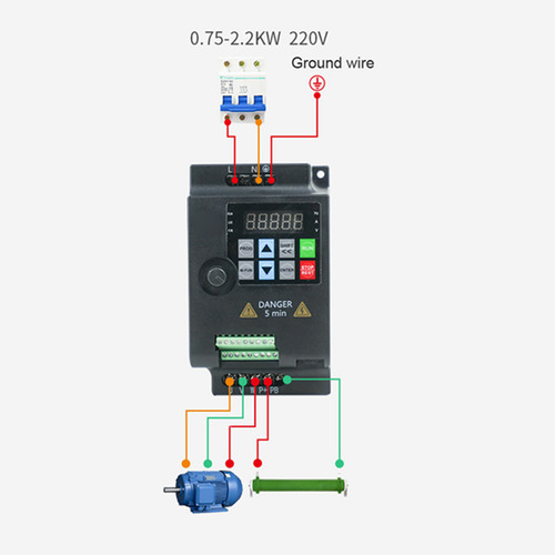 Inversor Monofásico Ac220v Vectorial Vfd De Frecuencia Varia