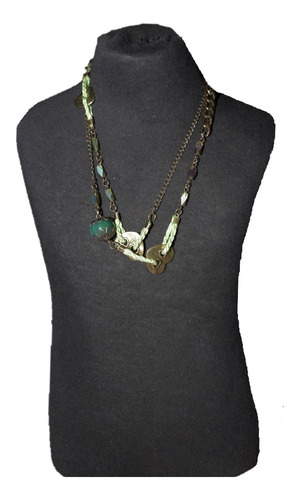 Indiastyle Collar Verde Con Aplique De Corazones 