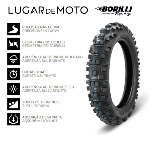 Pneu Traseiro Borilli B007 110/100-18 Exc Infinity