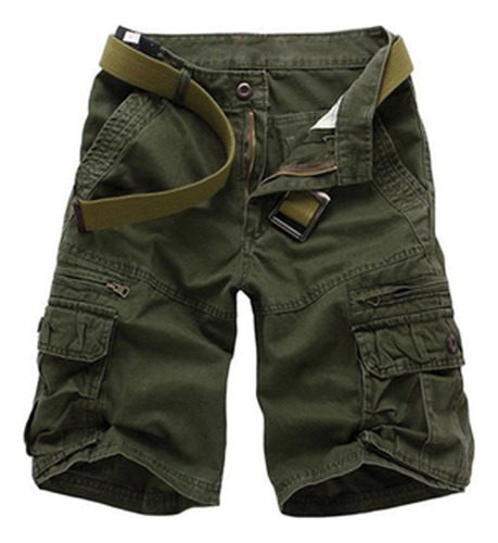 Pantalones Cortos Tipo Cargo De Algodón Para Hombre, Color V