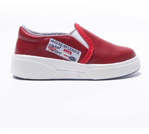 Imagen 1 de 8 de Zapatilla Pancha Toy Roja Vinilo (talle 20 Al 26) Art 3319r