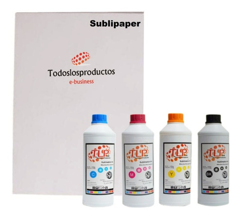 Imagen 10 de 10 de Kit 4 Tintas Premium T L P 100ml Sublimación+ Papel A4 Cinta