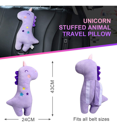 Funda De Almohada Para Cinturón De Seguridad De Unicornio