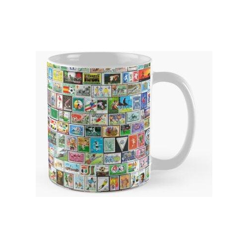 Taza Estampillas De Fútbol Calidad Premium