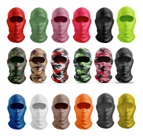 Balaclava Rosto Inteiro Máscara Toca Ninja Lisa Camuflada Nf