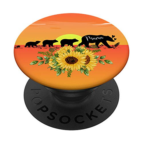 Mama Oso 3 Cubs Sunflower Sunset Teléfono Grip Para 238ns