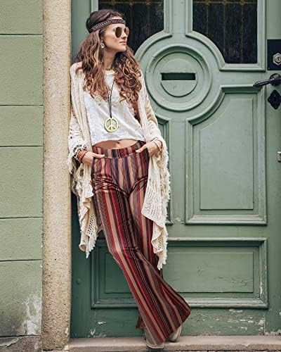 Unittype 60s 70s Mujeres Hippie Disfraz Bottom Boho Flared P