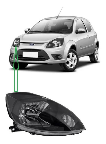 Óptica Para Ford Ka 2011 2012 2013 2014 2015 Fondo Negro 