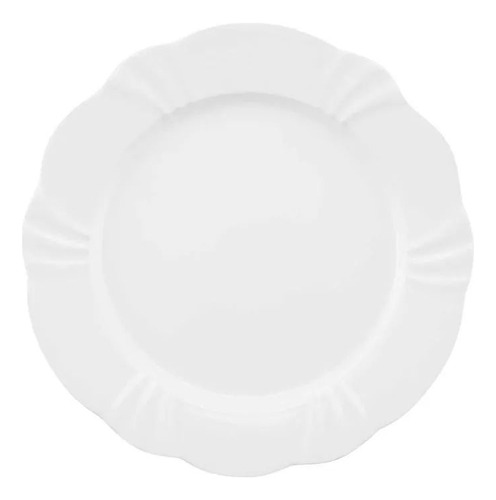 Prato Raso 29 Cm Soleil White Em Porcelana - 0xford