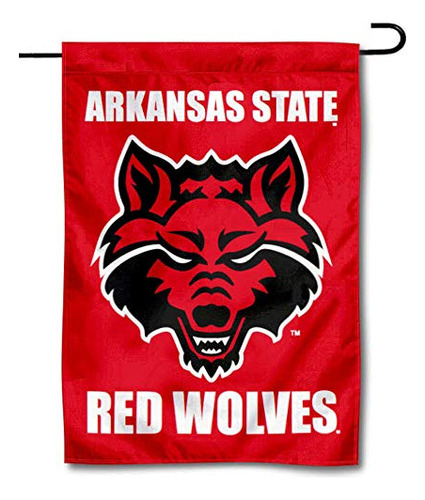 Bandera De Jardín Y Estandarte De Arkansas State Red W...