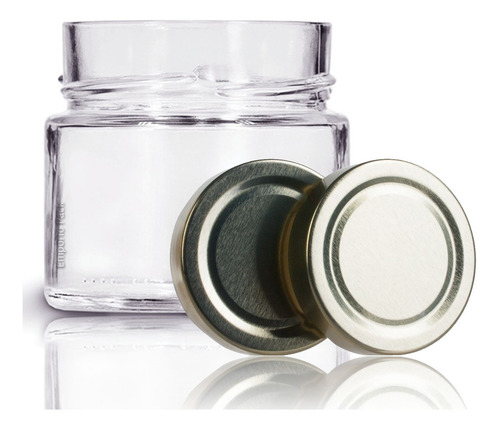 Imagem 2 de 4 de 48 Potes De Vidro Pianezza 210ml Com Tampa Alta
