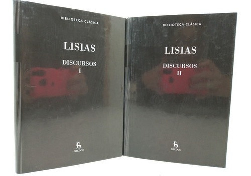 Lote X 2 Libros Lisias Discursos - Biblioteca Clasica Gredos