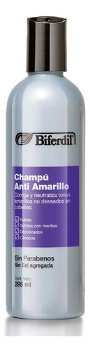 Biferdil Shampoo Anti Amarillo Corrige Tono Cabello Tratados