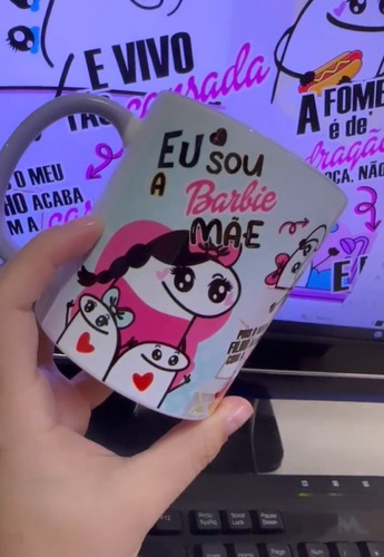 Arte Caneca Flork Barbie Mãe Av027