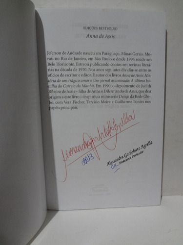 Anna De Assis História Um Trágico Amor Judith Ribeiro Assis