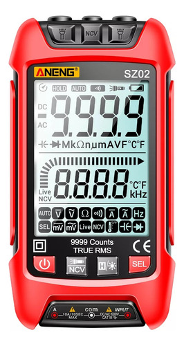 . Multímetro Digital Inteligente Aneng Sz02 Auto Range 9999