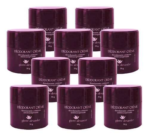 Kit 10 Unidades Desodorante Creme Pierre Alexander 50g