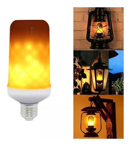 Lampada Flame Fogo Aplicação Cenario Decoração 9w Bocal E27