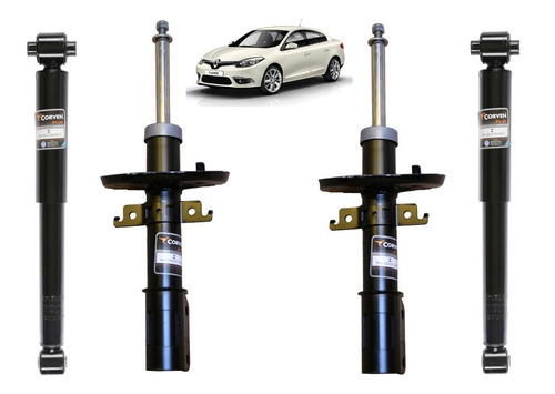 Kit 4 Amortiguadores Corven Renault Fluence- Megane 3 2010/