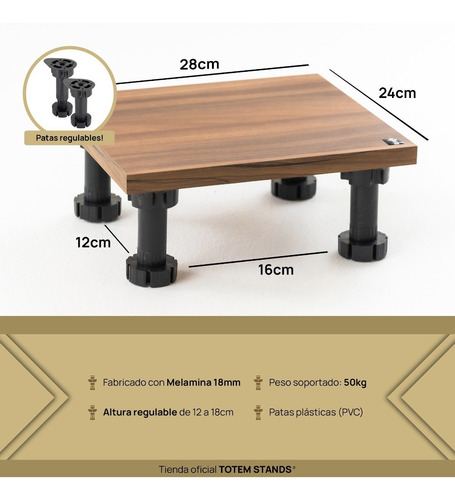Soporte Elevador De Monitores Totem Stands Std345 Premium