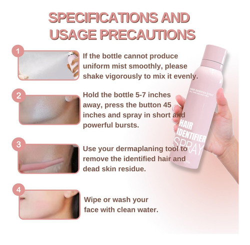 Hair Identifier Spray For Face Shavingface Hair Identifier