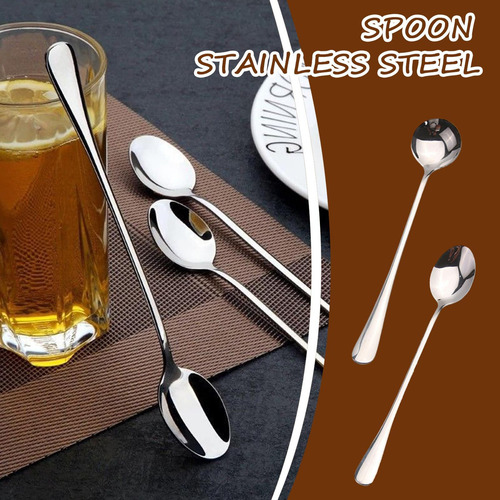 Cuchara Para Mezclar Café Con Mango Largo, 10 Cucharas Para