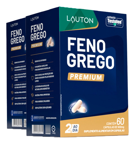 Feno Grego Lauton Com Saponinas Zma + Boro 60comp. 2un