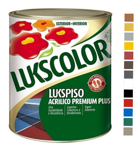 Tinta Piso Premium Plus Lukspiso 900ml Lukscolor - Cores