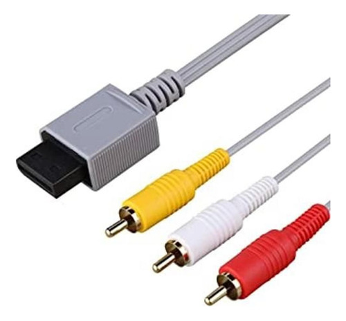 Cable Av Para Wii U Akwor Compuesto 3 Rca Chapado En Oro