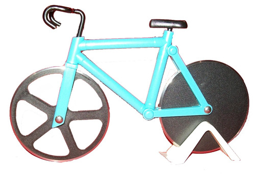 Corta Pizza Forma Bicicleta Doble Corte
