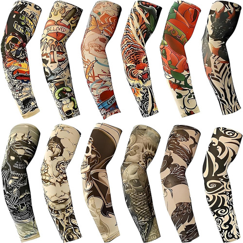 Mangas De Tatuaje Yariew Para Hombre, 12 Fundas De Brazo ...