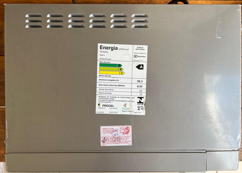 Micro-ondas Electrolux 23l Inox Efficient - Leia A Descrição