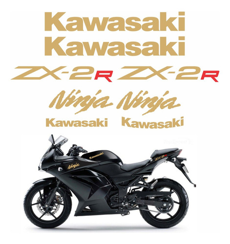 Kit Adesivos Moto Kawasaki Ninja 250r Zx2r Ca-13395