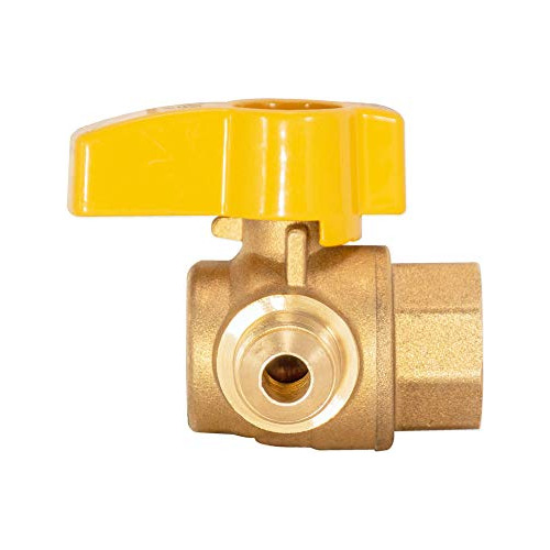 Vlvula De Gas Angular 1/2puLG Fip X 3/8puLG Od Con Manija De