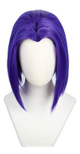 Short Purple Hair Wigs Disfraz De Halloween Cosplay Peluca P