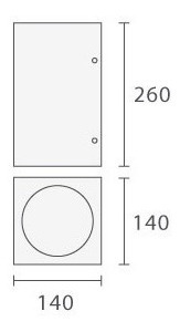 Imagen 2 de 4 de Aplique Exterior Bidireccional Aluminio Negro 2 X Ar111 Nexo