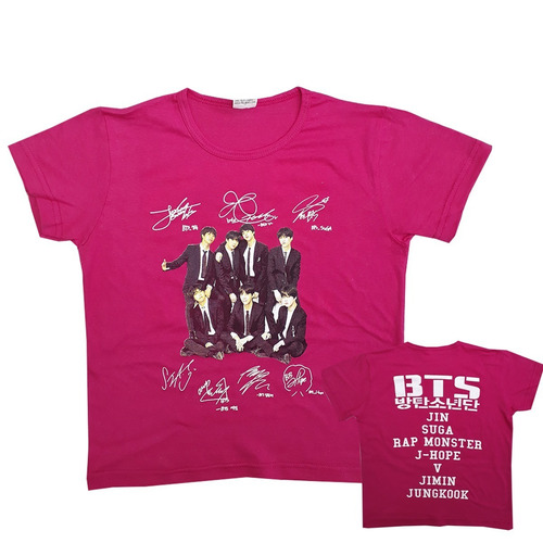 Kit10 Camisa Kpop Camiseta Bts Todos Os Integrantes 100% ALG